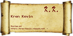 Kren Kevin névjegykártya